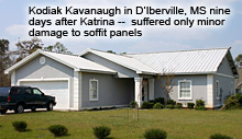 This Kodiak Steel Homes model survived Hurricane Katrina