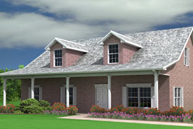 Shingle roof on steel framed house