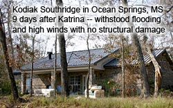 Steel framed home after Hurricane Katrina