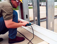 Steel siding installed directly to steel wall studs
